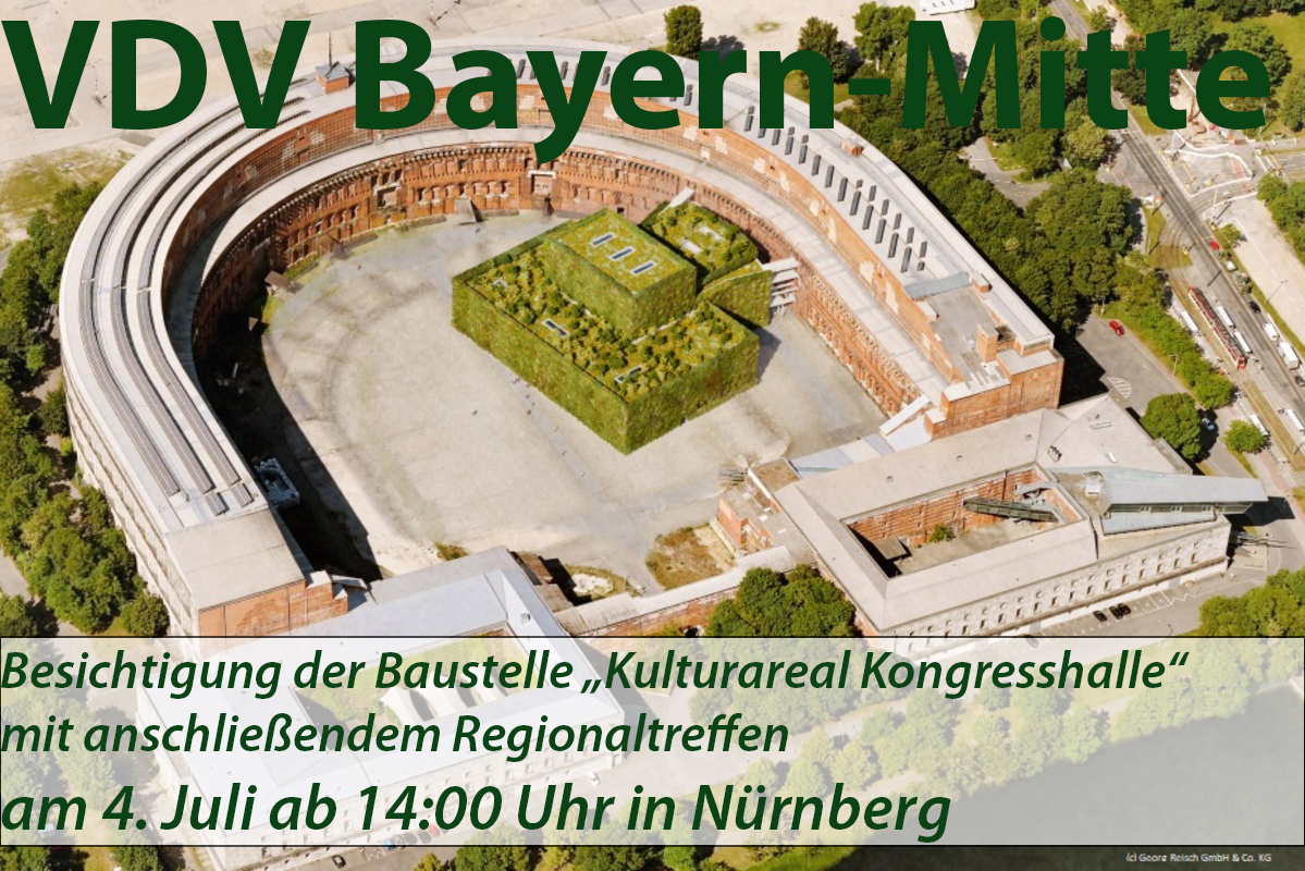 Visualisierung des Neubaus im Innenbereich der Kongresshalle. Bild (c) Georg Reisch GmbH & Co. KG Visualisierung des Neubaus im Innenbereich der Kongresshalle. Bild (c) Georg Reisch GmbH & Co. KG